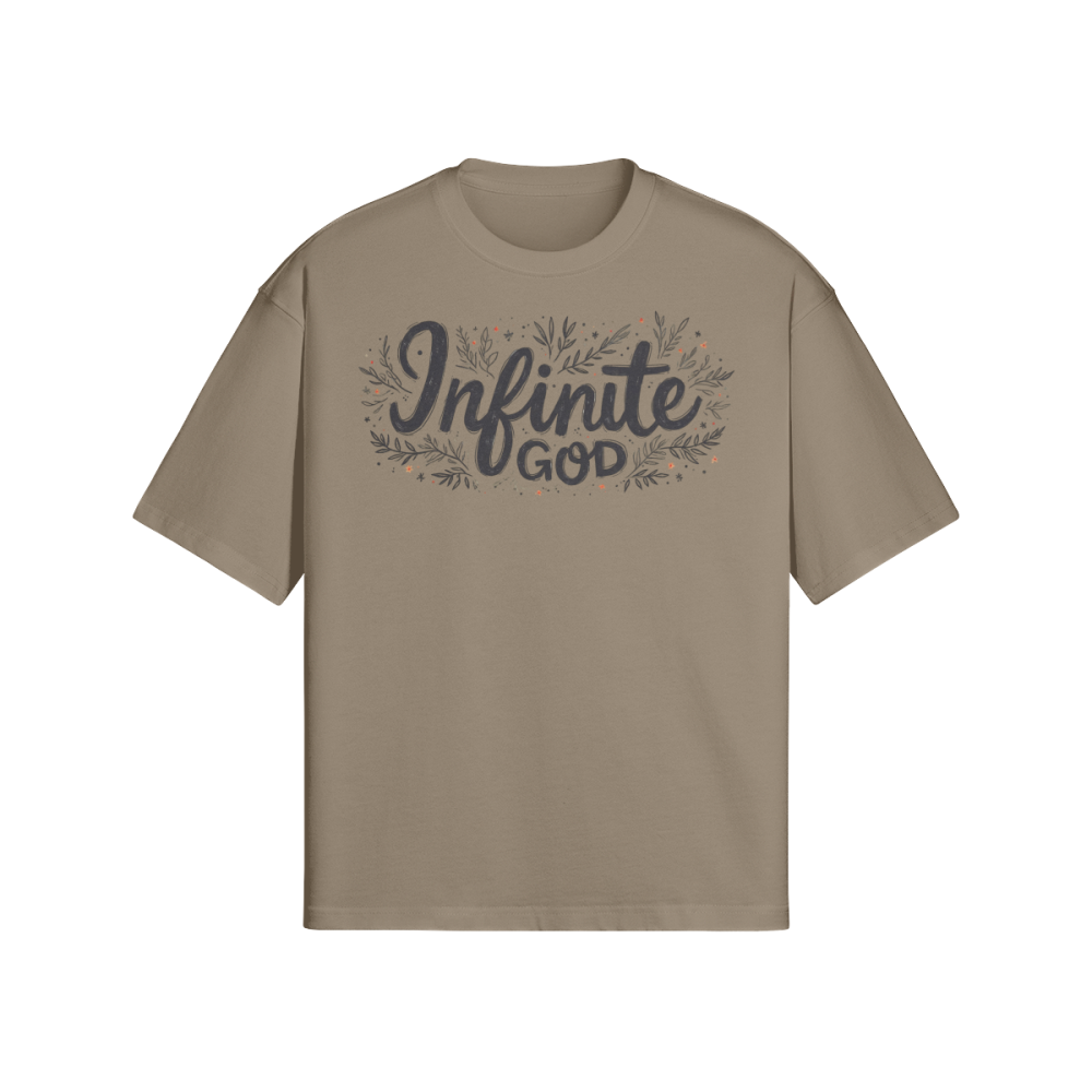 Infinite God Unisex Oversized Snow Wash T-shirt - Image 2