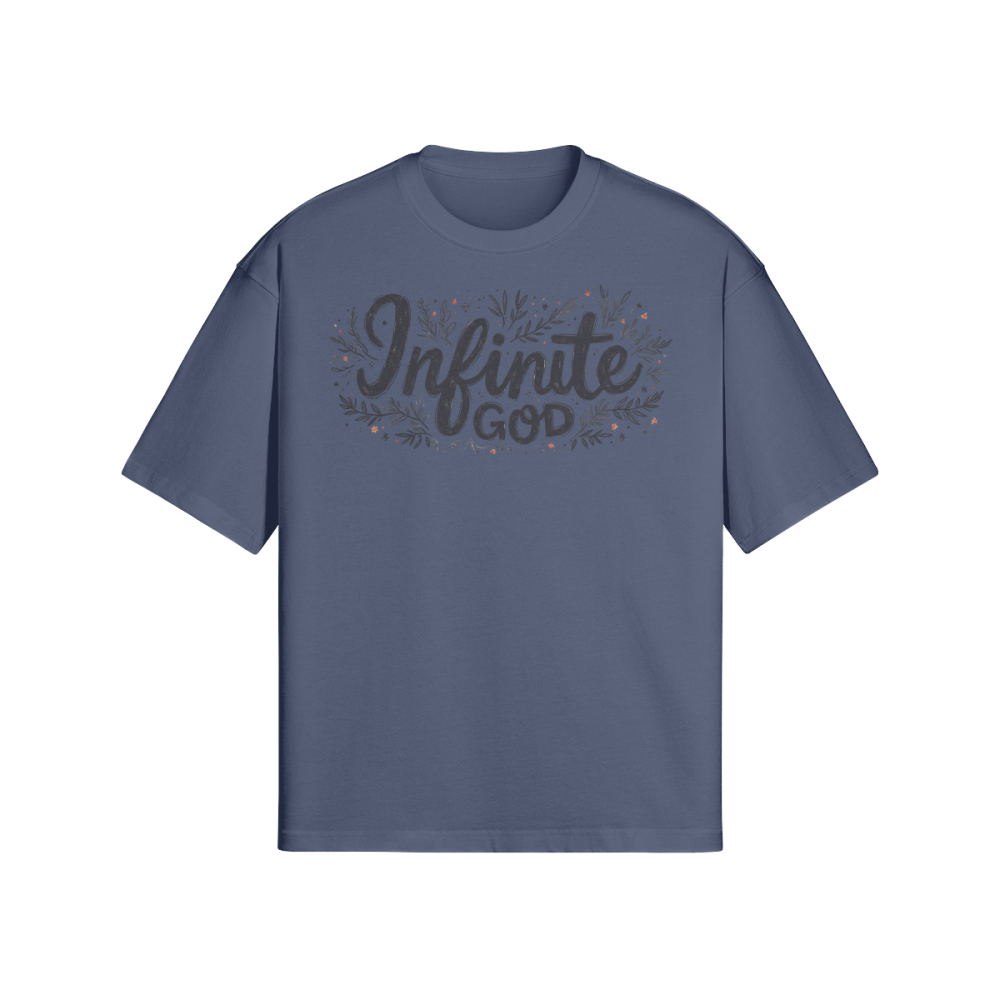 Infinite God Unisex Oversized Snow Wash T-shirt - Image 6