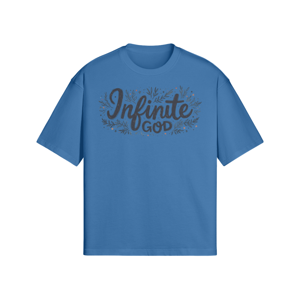 Infinite God Unisex Oversized Snow Wash T-shirt - Image 8