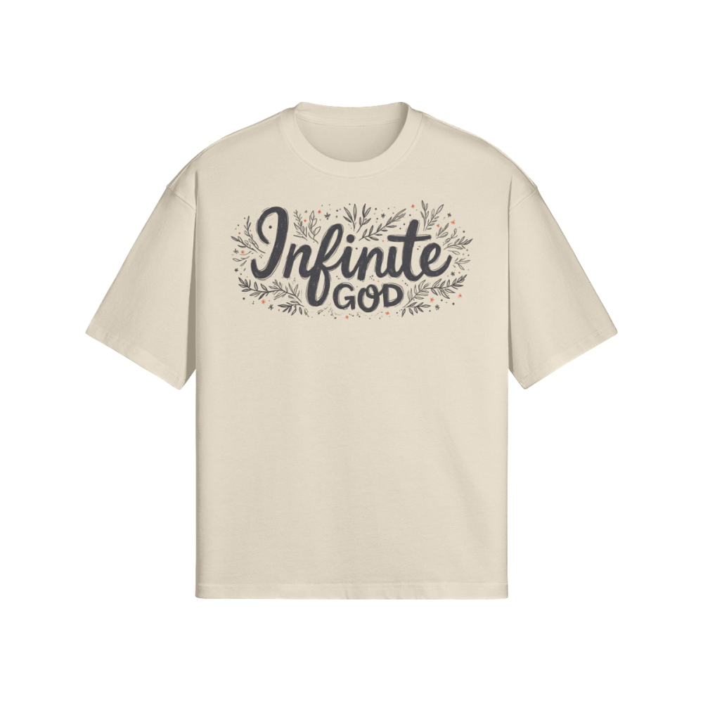 Infinite God Unisex Oversized Snow Wash T-shirt - Image 5
