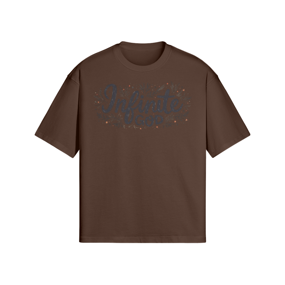 Infinite God Unisex Oversized Snow Wash T-shirt - Image 4