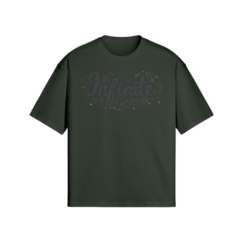 Infinite God Unisex Oversized Snow Wash T-shirt - Image 3