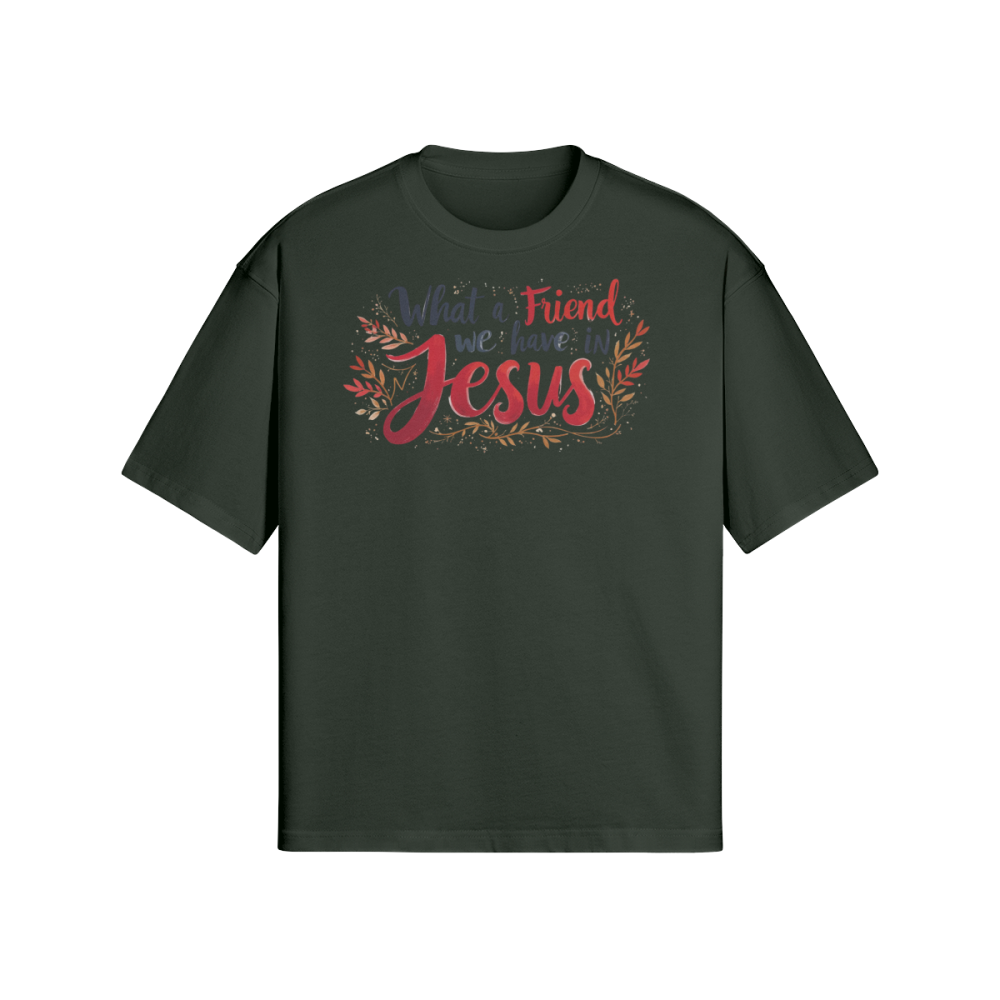 Jesus Unisex Oversized Snow Wash T-shirt - Image 3