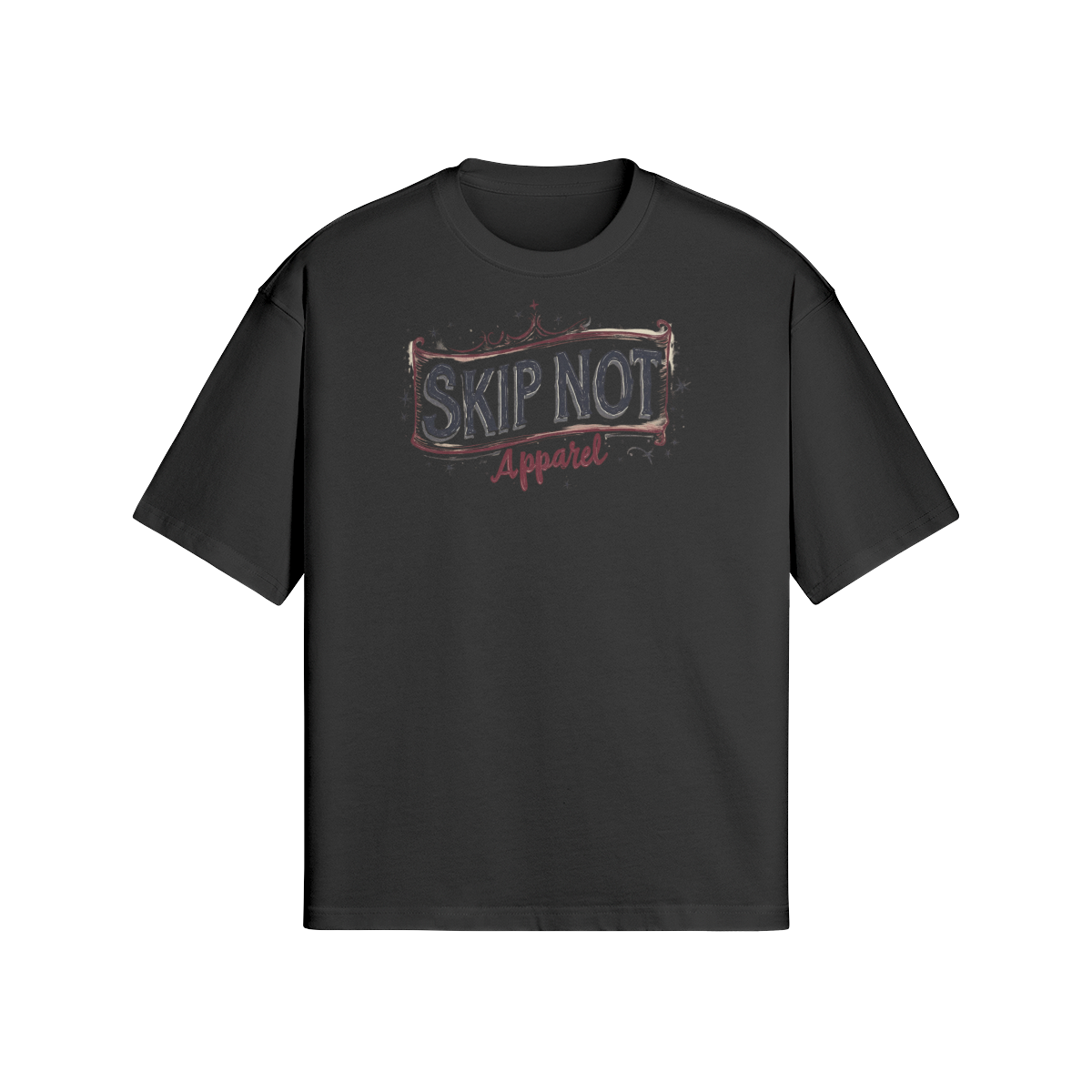 Skip Not Unisex Oversized Snow Wash T-shirt