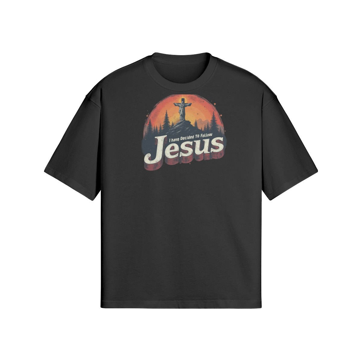 Jesus Unisex Oversized Snow Wash T-shirt