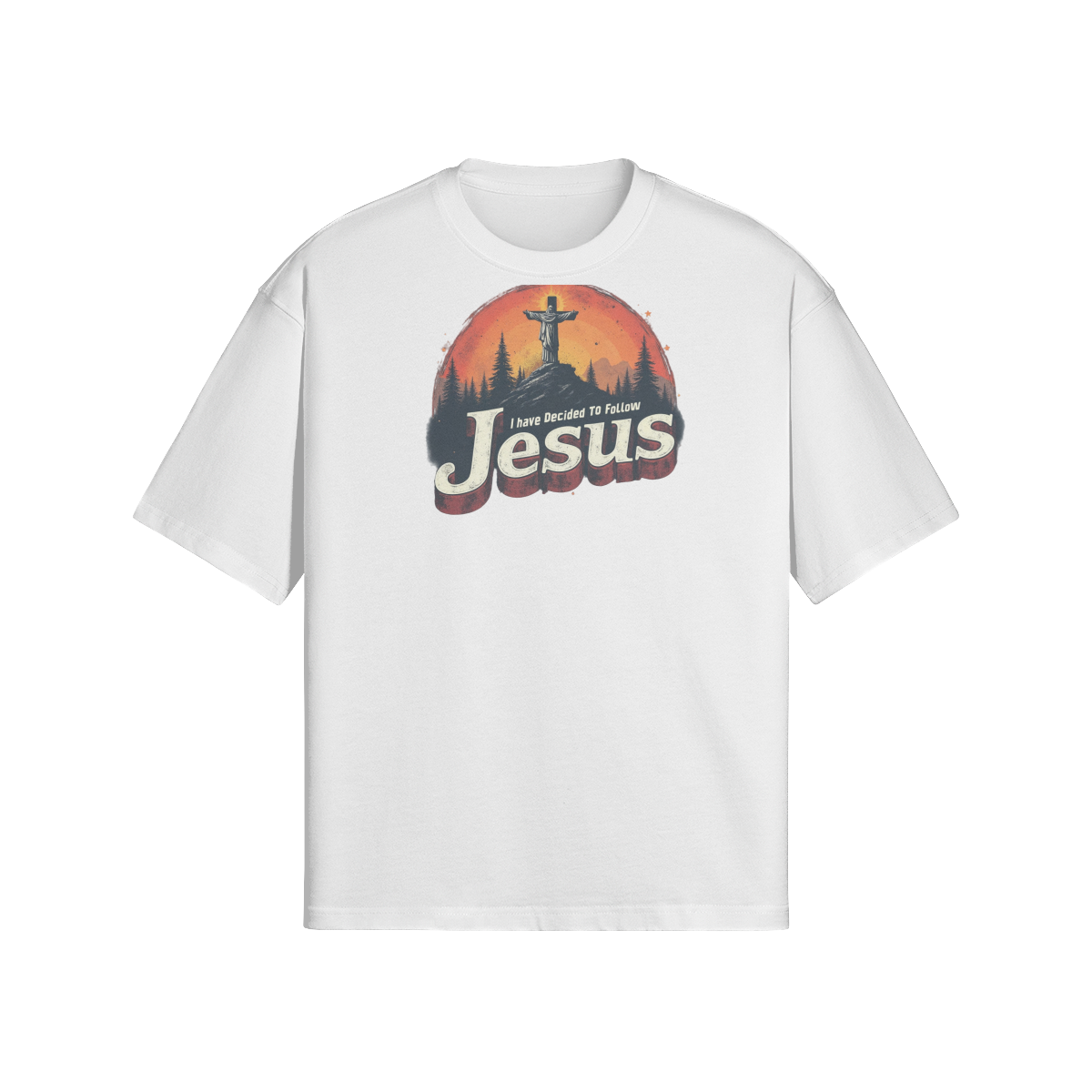 Jesus Unisex Oversized Snow Wash T-shirt