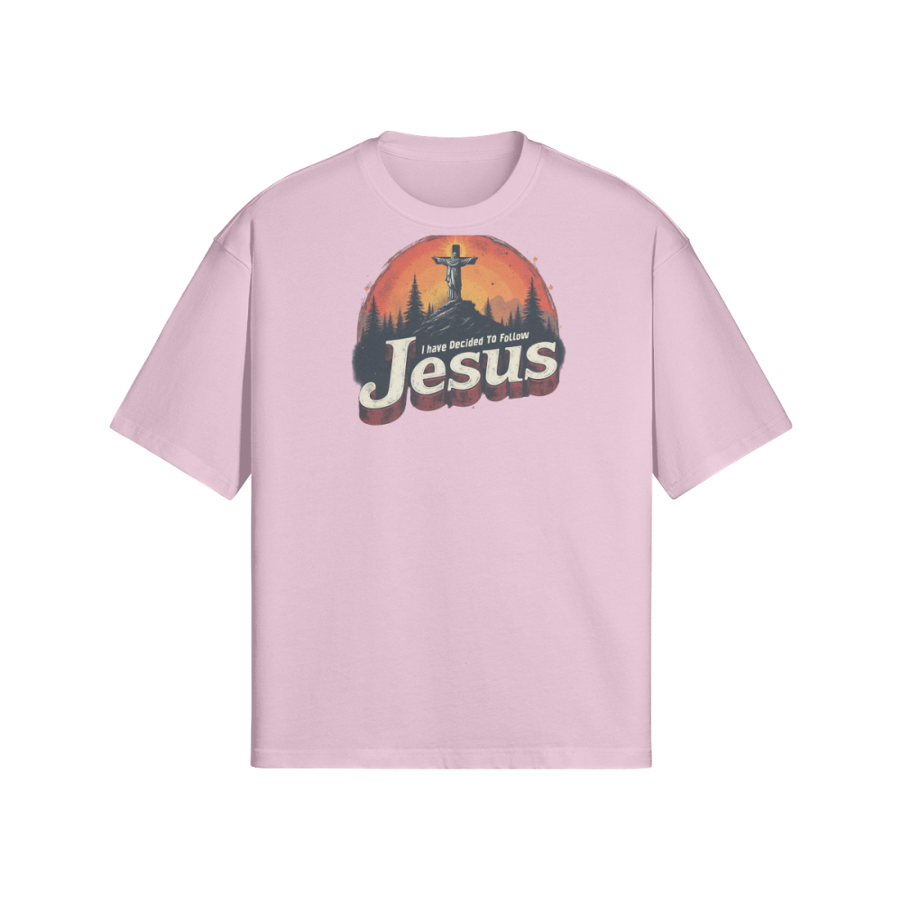 Jesus Unisex Oversized Snow Wash T-shirt - Image 7