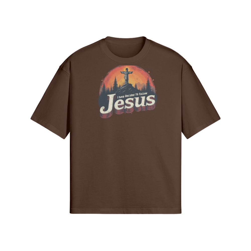 Jesus Unisex Oversized Snow Wash T-shirt - Image 4