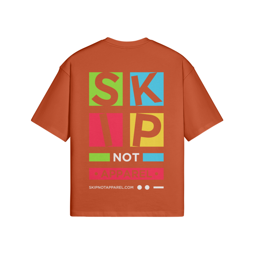 Skip Not Unisex Oversized Snow Wash T-shirt - Image 5