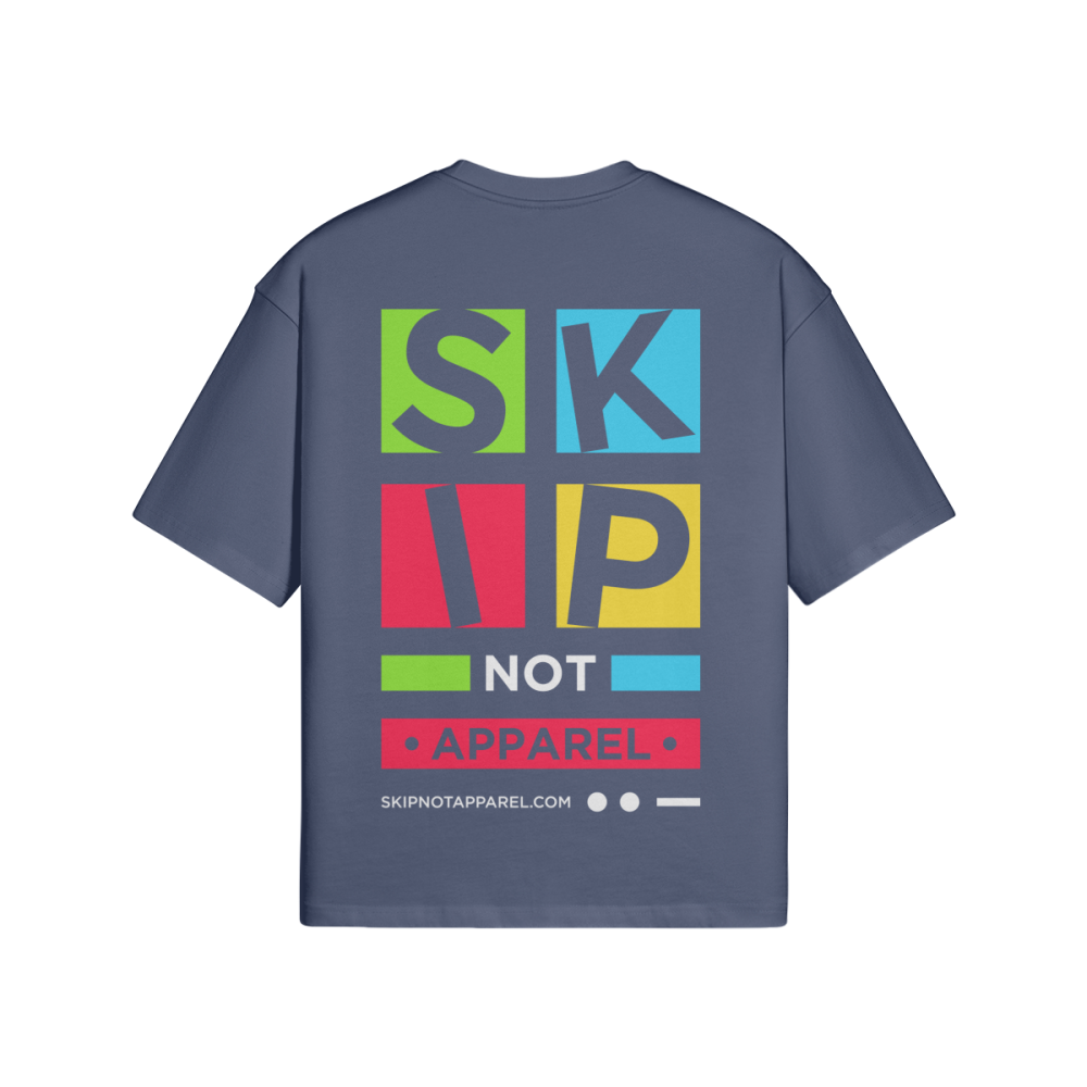 Skip Not Unisex Oversized Snow Wash T-shirt - Image 8