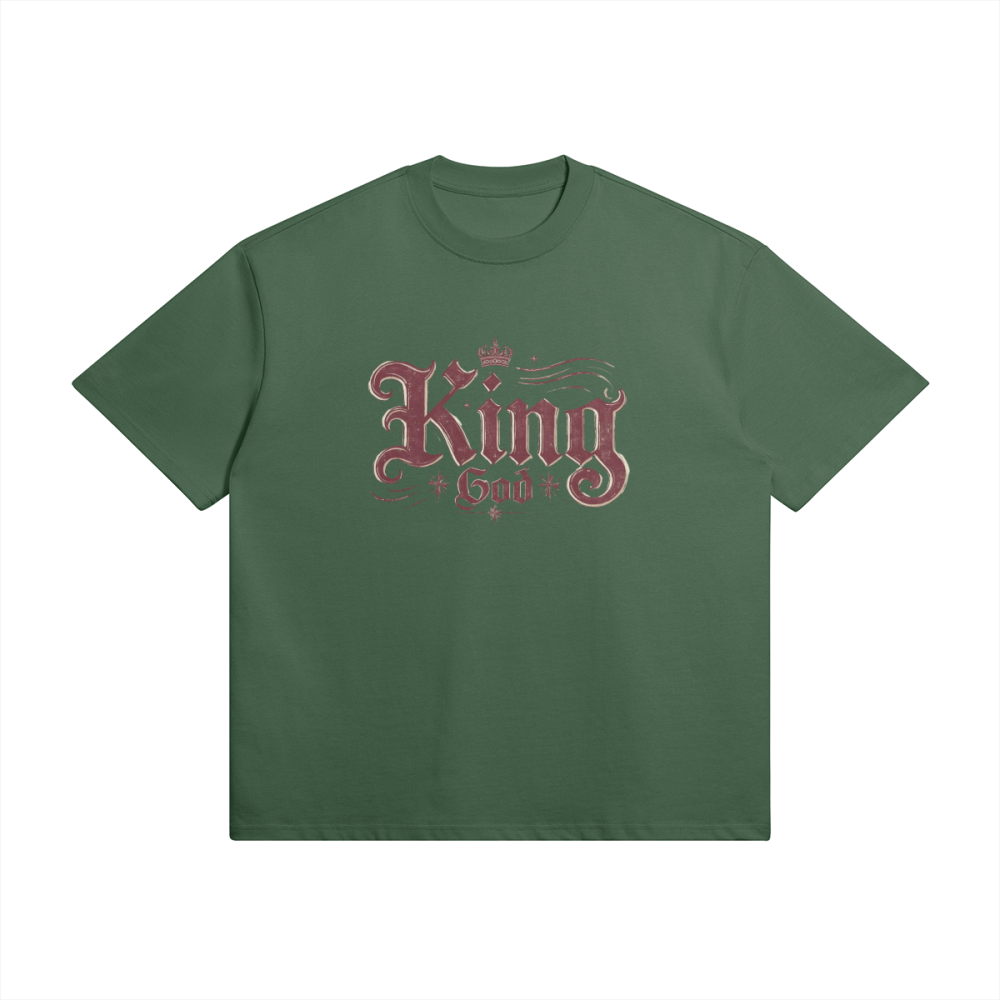 King God Unisex Oversized Snow Wash T-shirt - Image 6