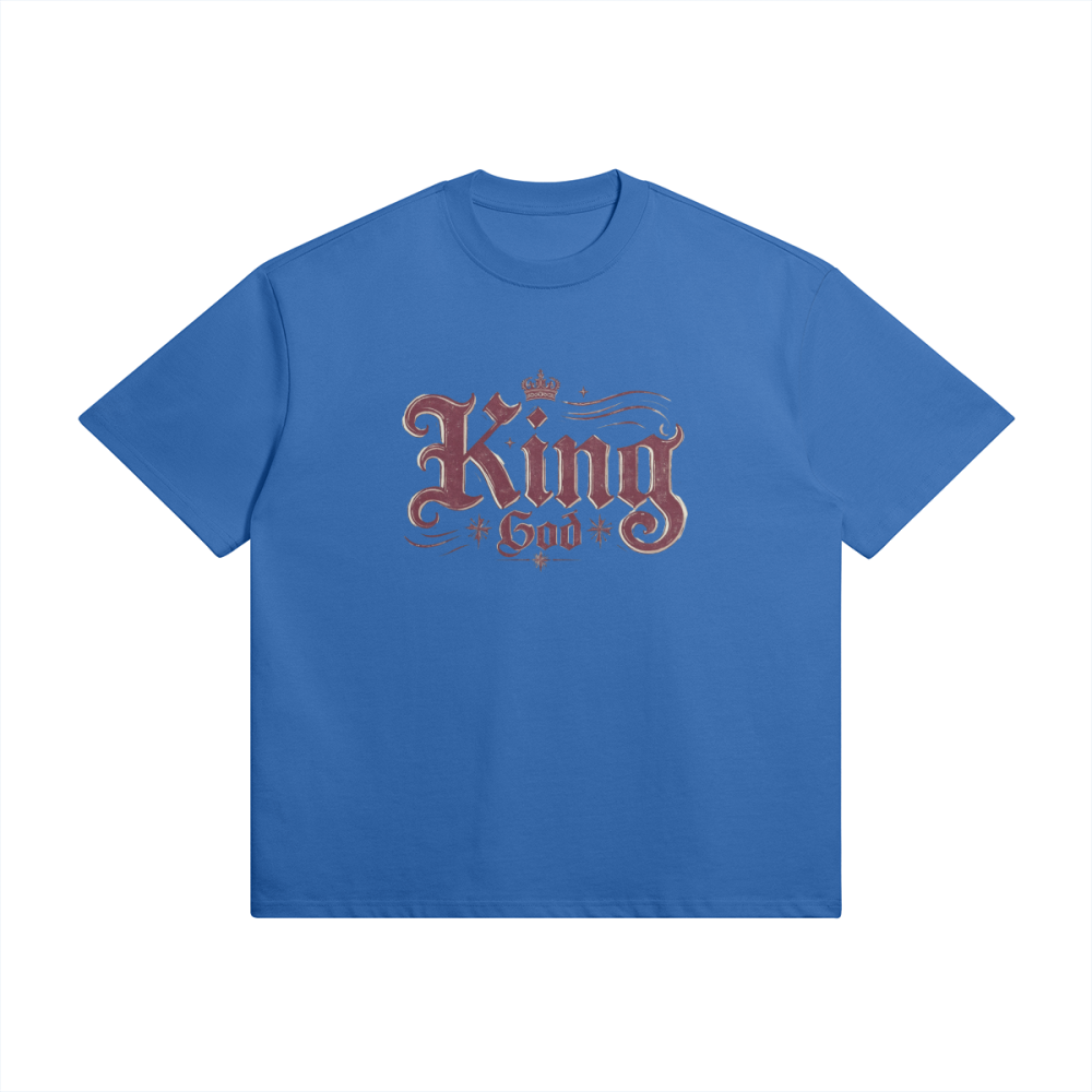 King God Unisex Oversized Snow Wash T-shirt - Image 7
