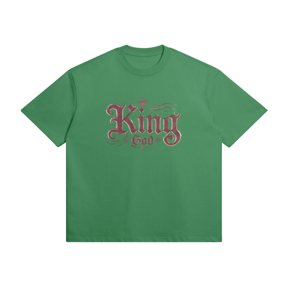 King God Unisex Oversized Snow Wash T-shirt - Image 2