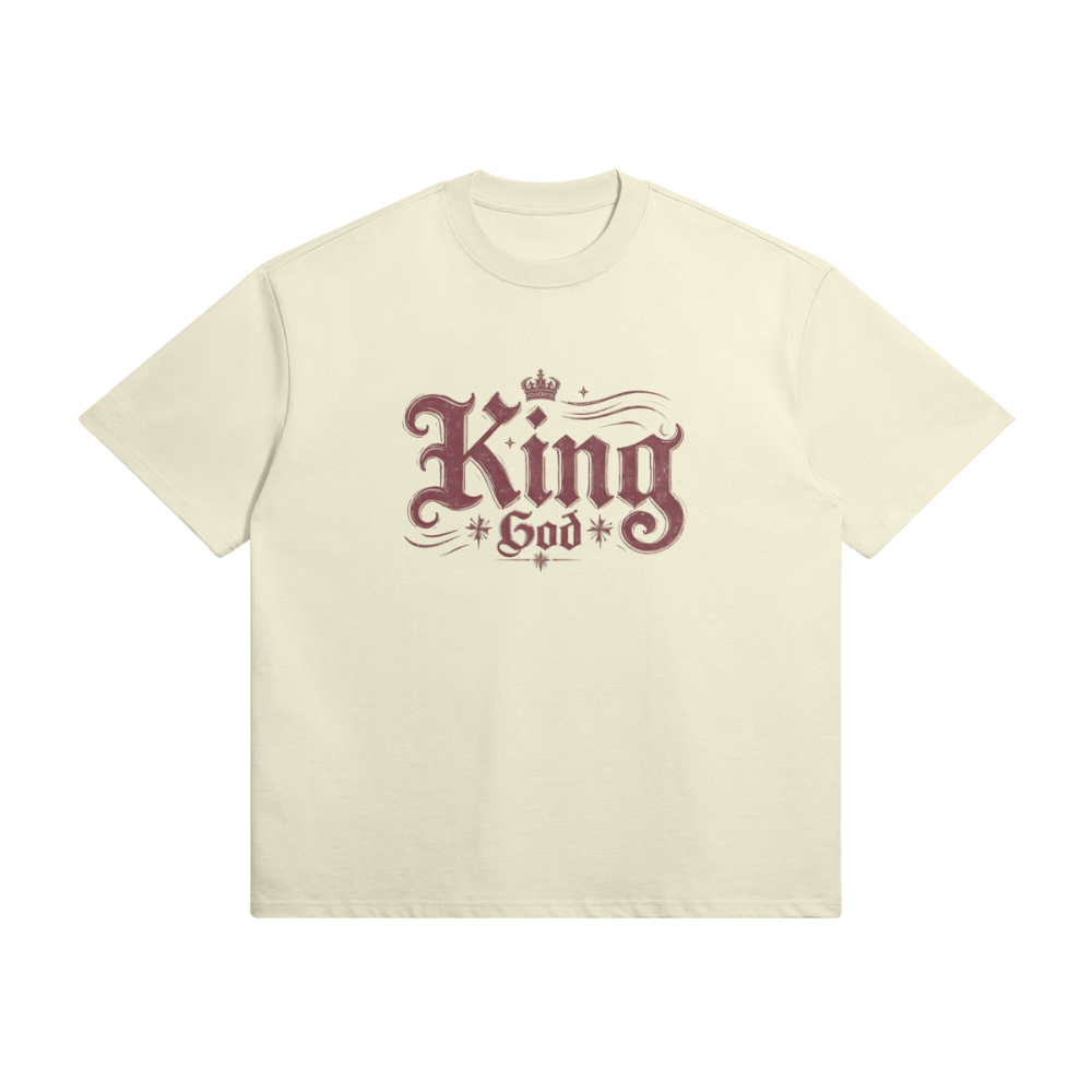 King God Unisex Oversized Snow Wash T-shirt - Image 3