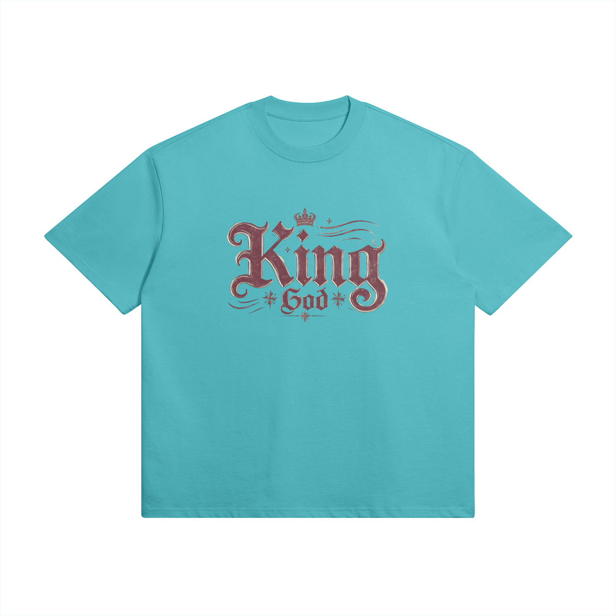 King God Unisex Oversized Snow Wash T-shirt