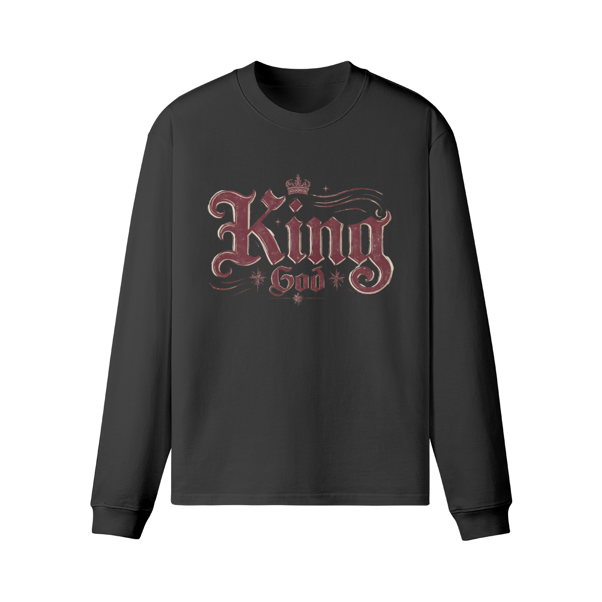 King God Unisex Crew Neck Loose Long Sleeve