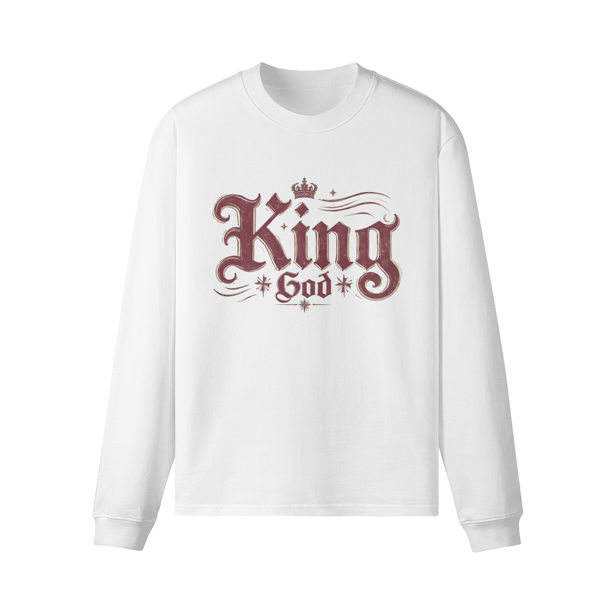 King God Unisex Crew Neck Loose Long Sleeve