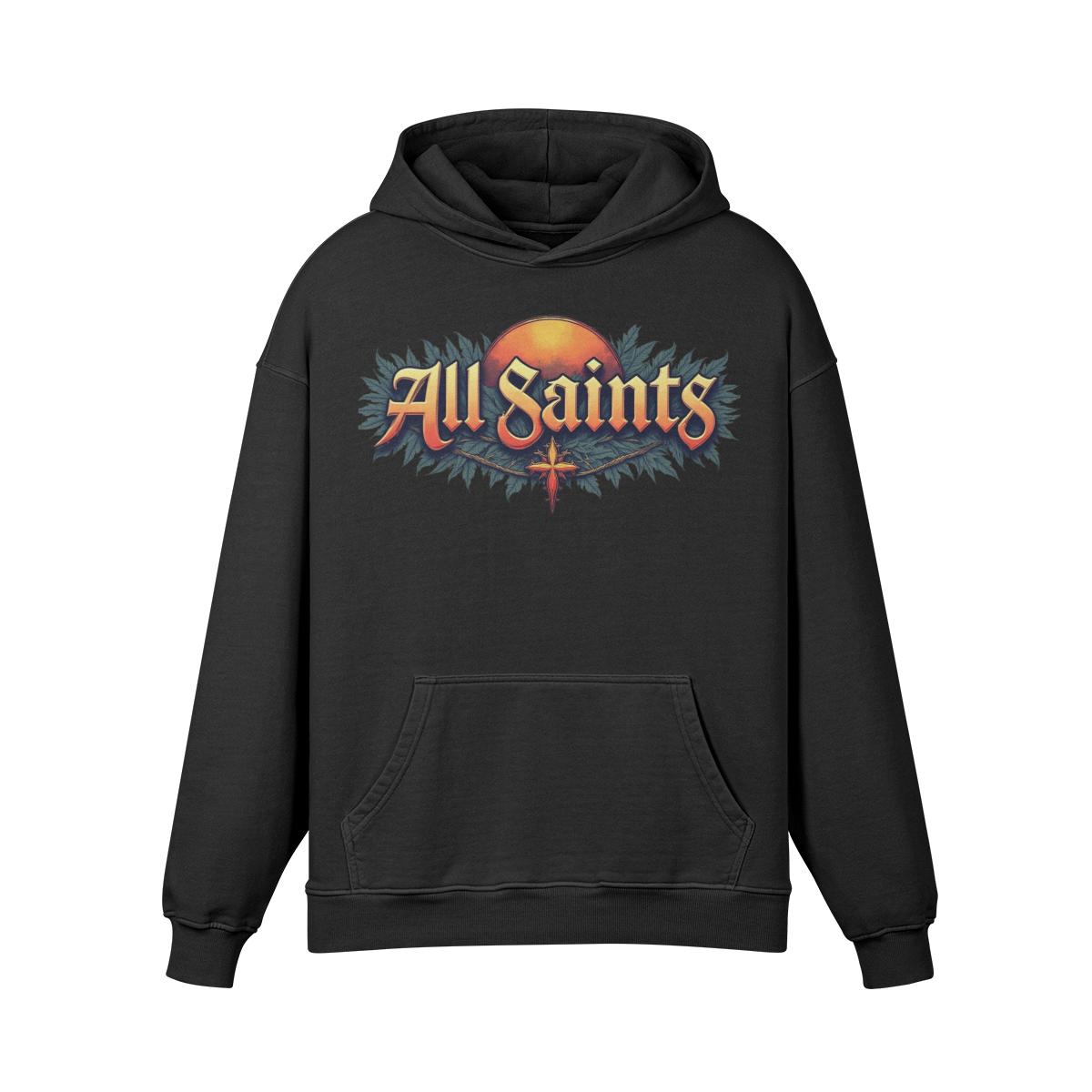 All Saints Unisex Super Heavyweight Oversized Retro Hoodie