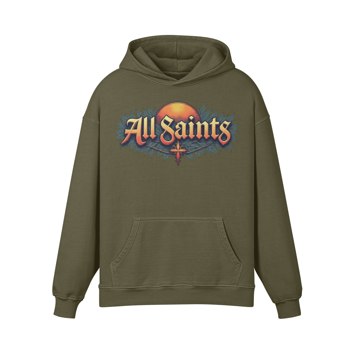 All Saints Unisex Super Heavyweight Oversized Retro Hoodie