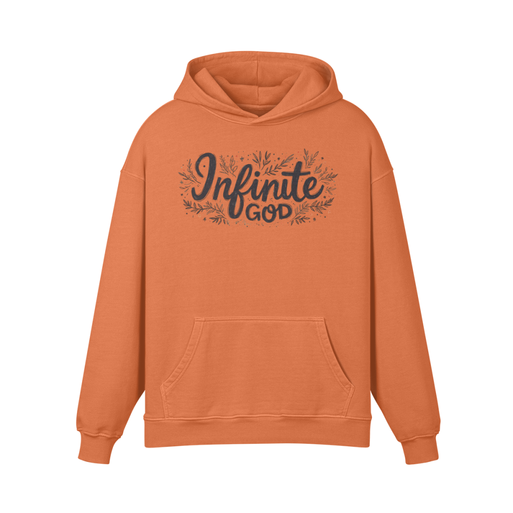 Infinite God Unisex Super Heavyweight Oversized Retro Hoodie - Image 2