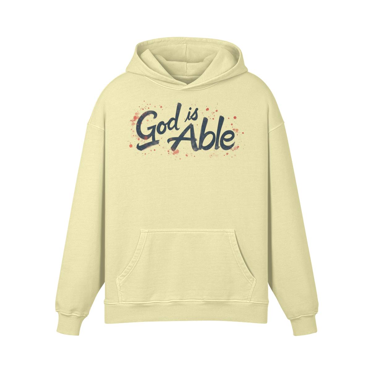 God is Able Unisex Super Heavyweight Oversized Retro Hoodie