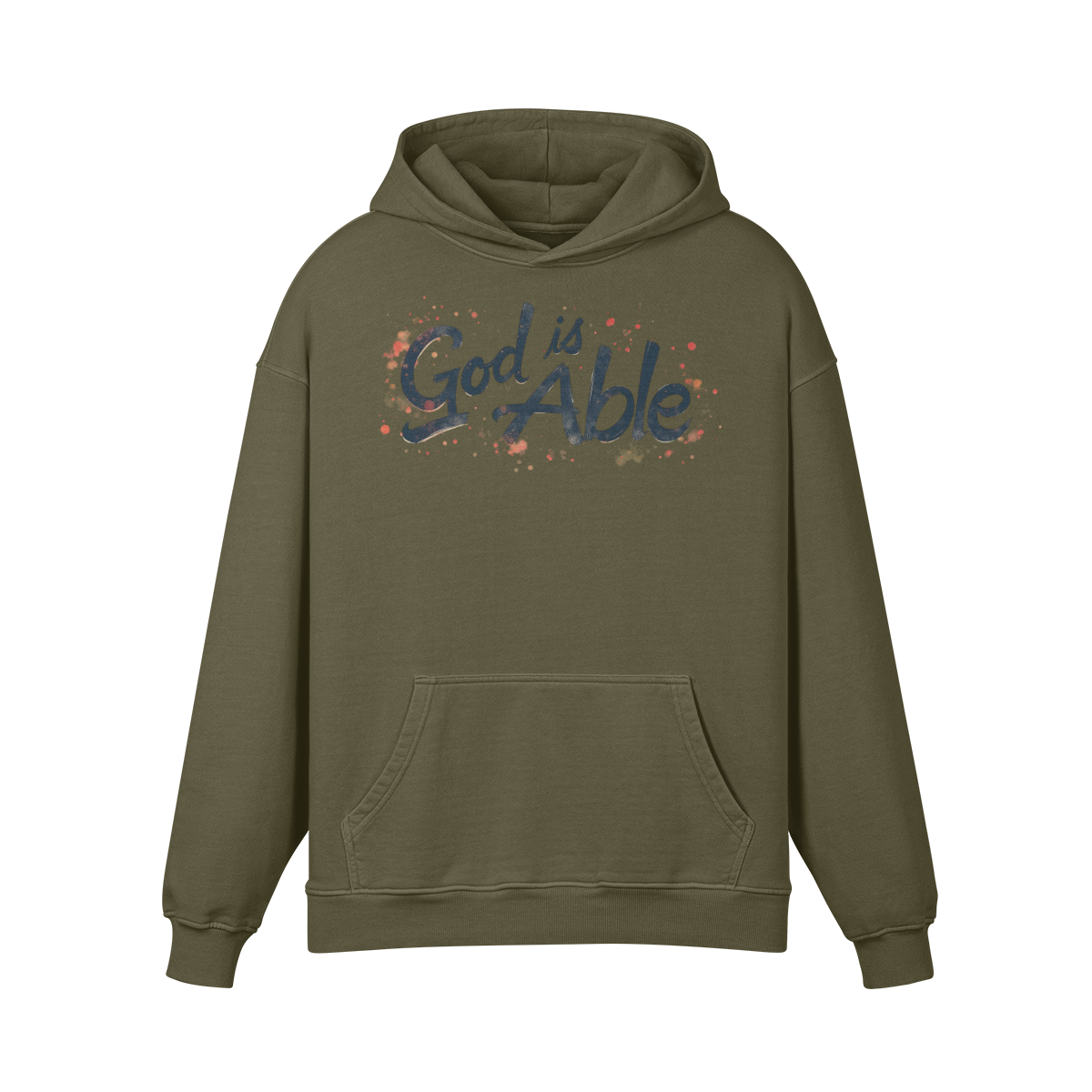 God is Able Unisex Super Heavyweight Oversized Retro Hoodie