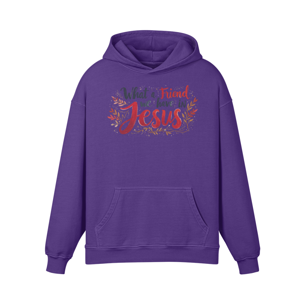 Jesus Unisex Super Heavyweight Oversized Retro Hoodie - Image 2