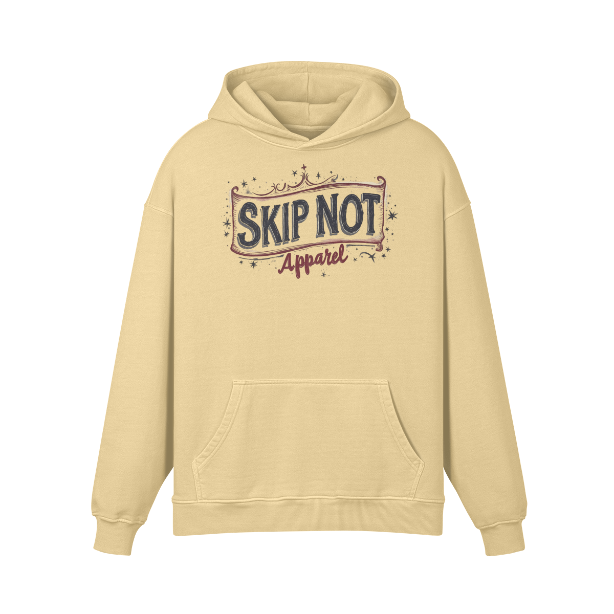 Skip Not Apparel Unisex Super Heavyweight Oversized Retro Hoodie