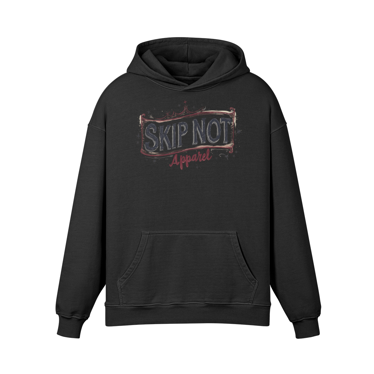 Skip Not Apparel Unisex Super Heavyweight Oversized Retro Hoodie