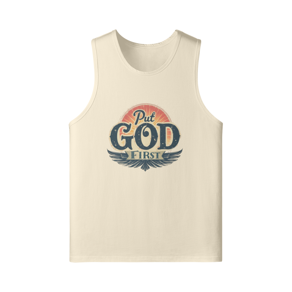 Put God First Unisex Longline Loose Tank - Image 2