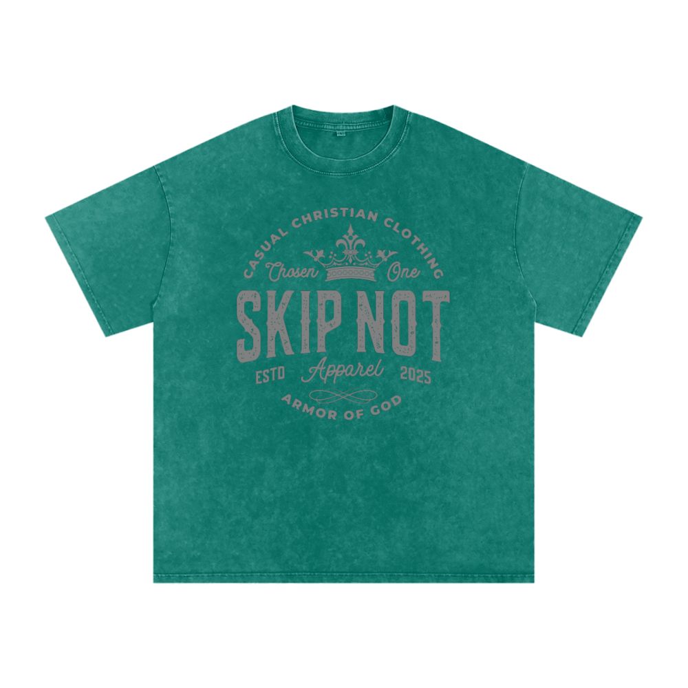Skip Not Acid Wash Oversize T-Shirt - Image 4