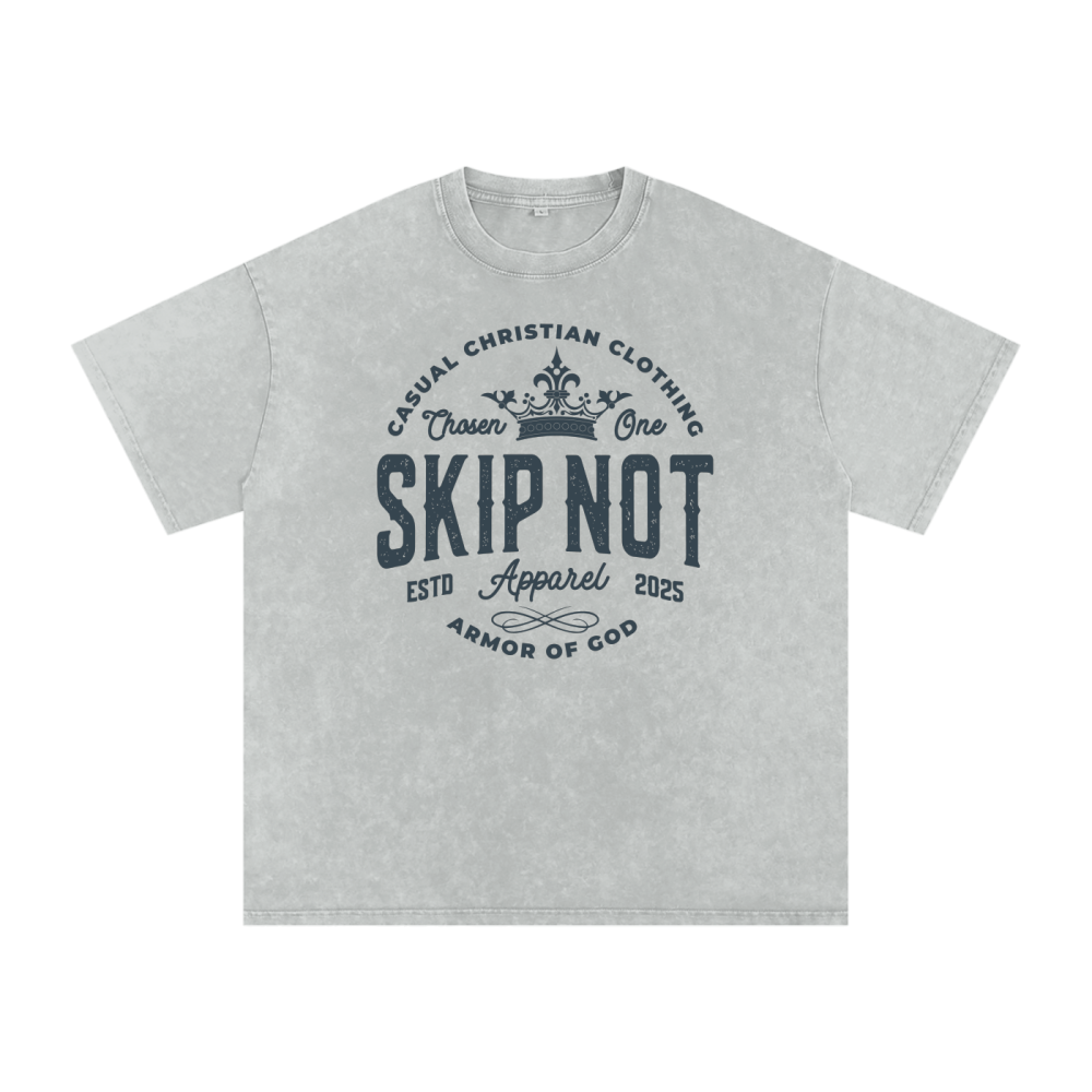 Skip Not Acid Wash Oversize T-Shirt - Image 4