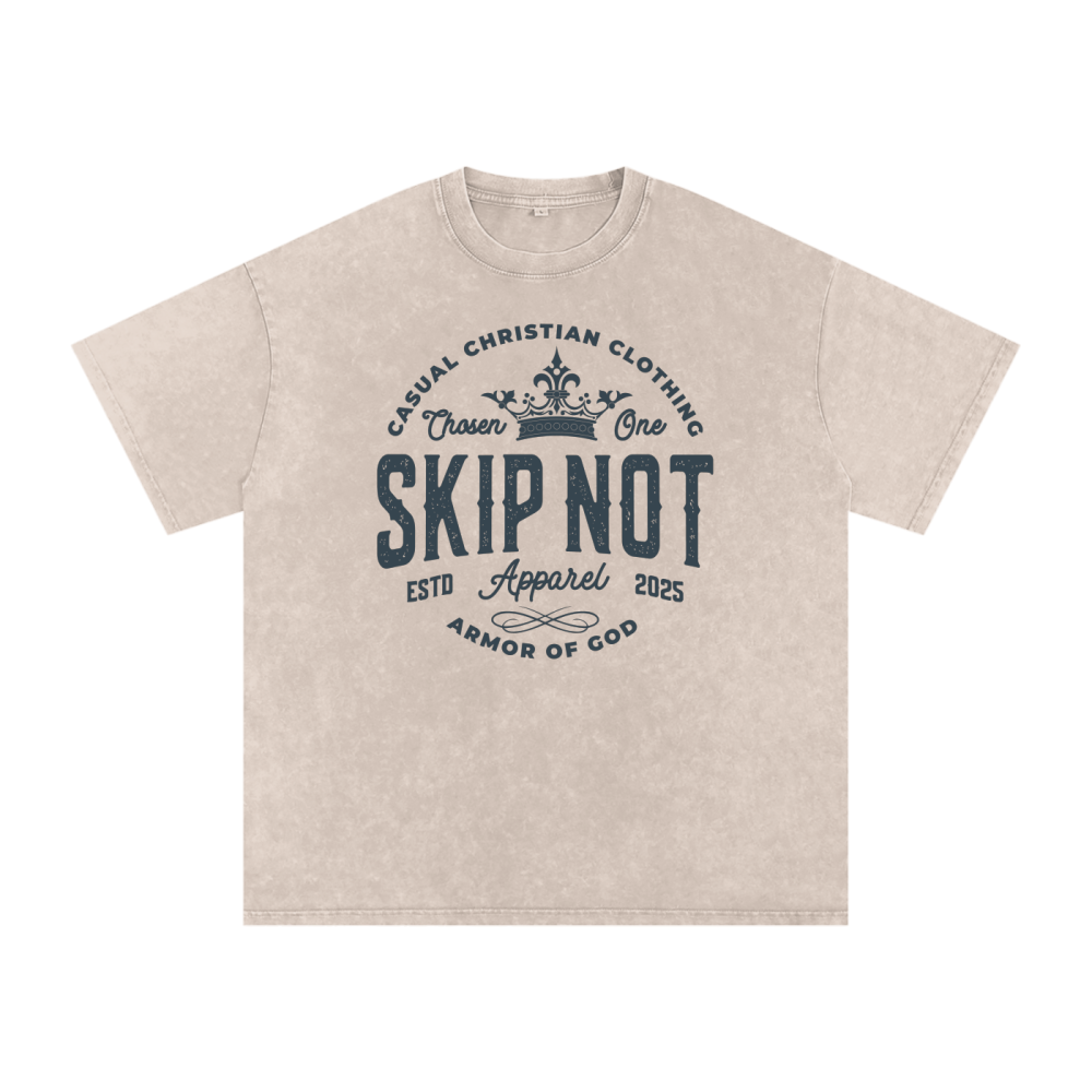 Skip Not Acid Wash Oversize T-Shirt - Image 2