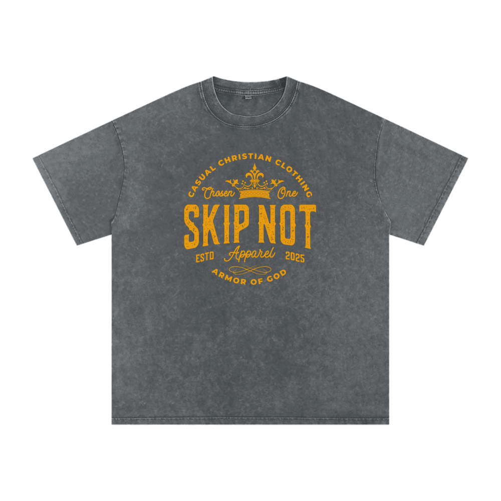 Skip Not Acid Wash Oversize T-Shirt - Image 2