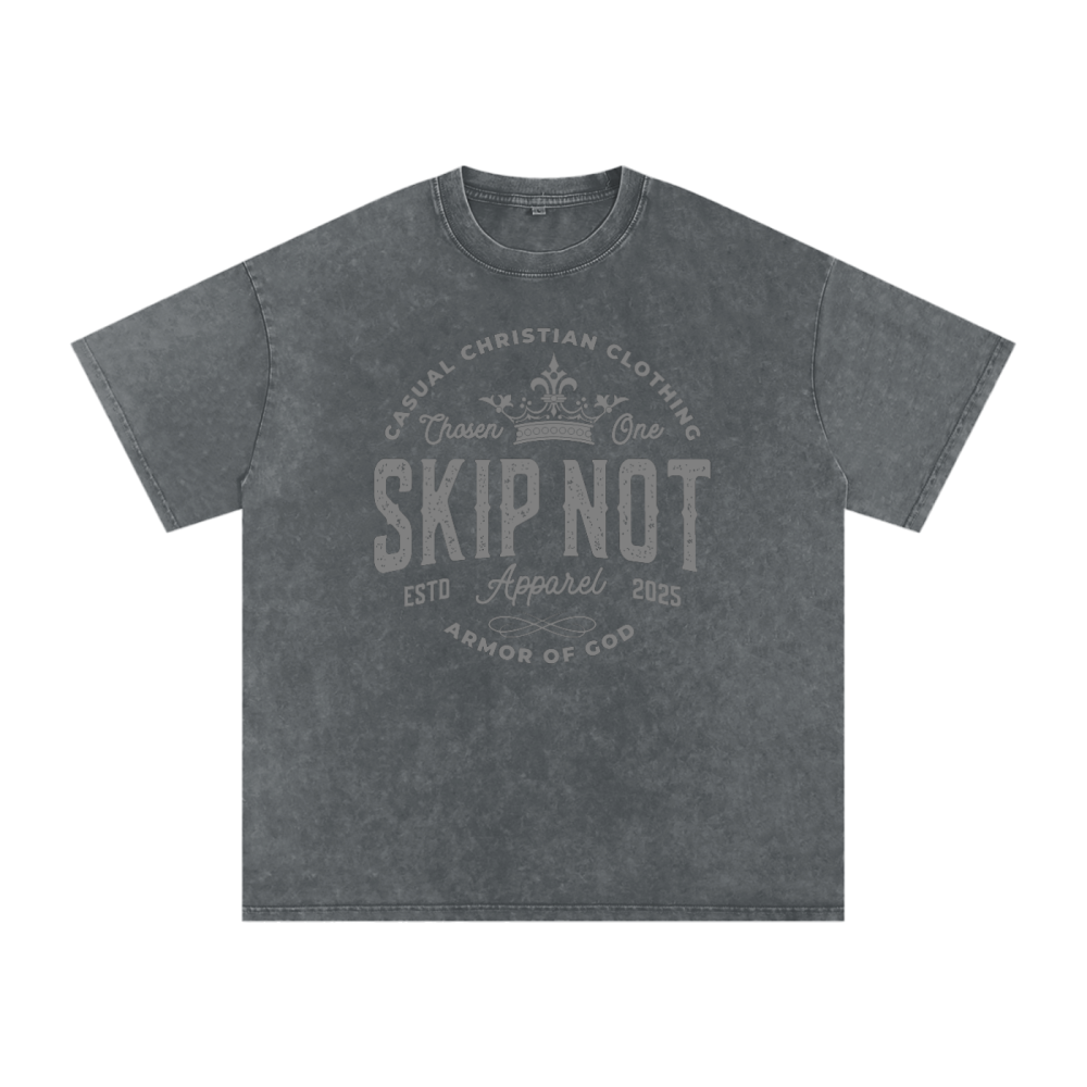 Skip Not Acid Wash Oversize T-Shirt - Image 2