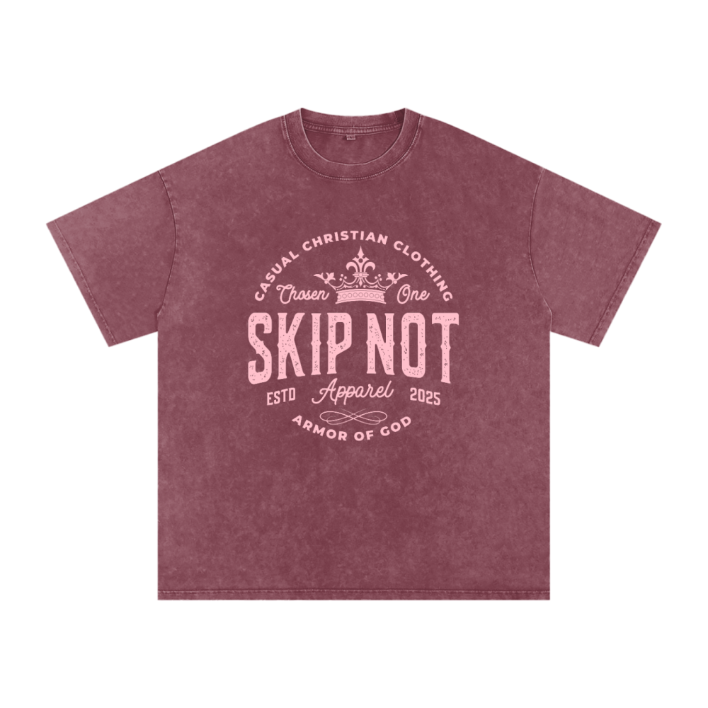 Skip Not Acid Wash Oversize T-Shirt - Image 8
