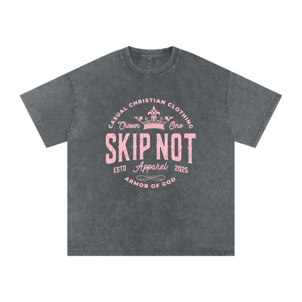 Skip Not Acid Wash Oversize T-Shirt - Image 2