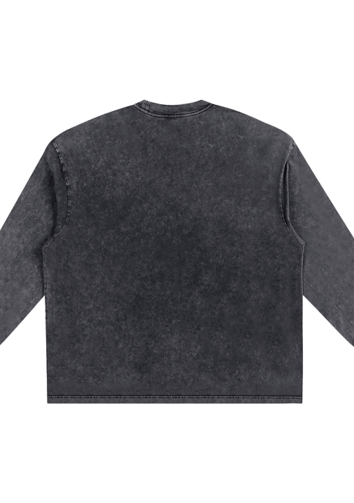 Skip Not Apparel Snow Washed Oversize Long Sleeve T-shirt