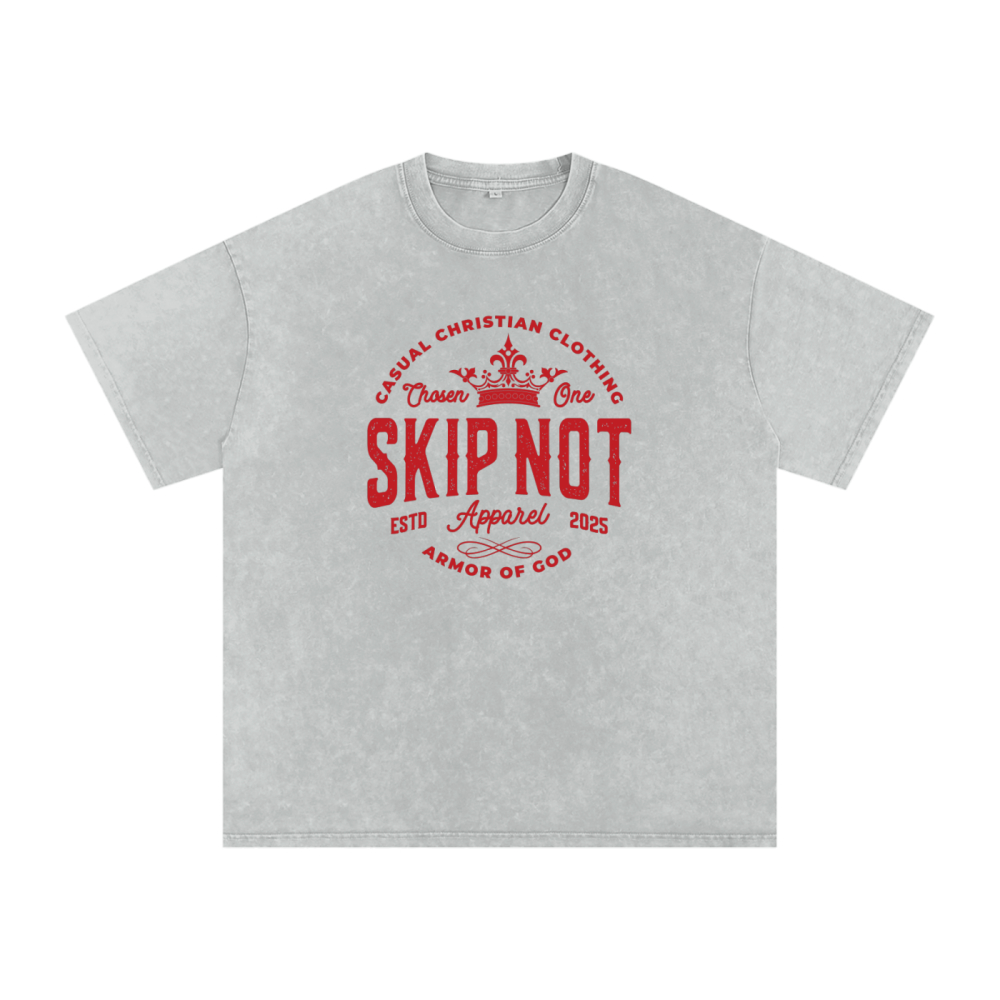 Skip Not Acid Wash Oversize T-Shirt - Image 4