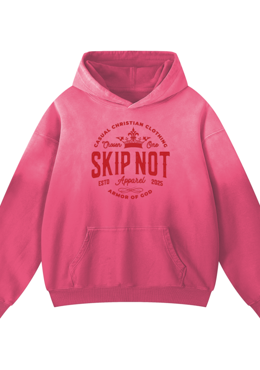 Skip Not Unisex Heavyweight Sunfade Oversized Hoodie