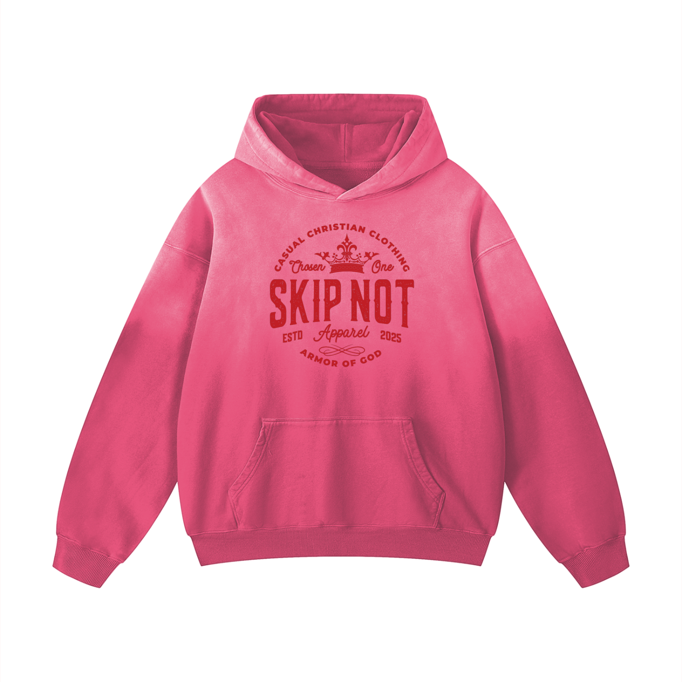 Skip Not Unisex Heavyweight Sunfade Oversized Hoodie