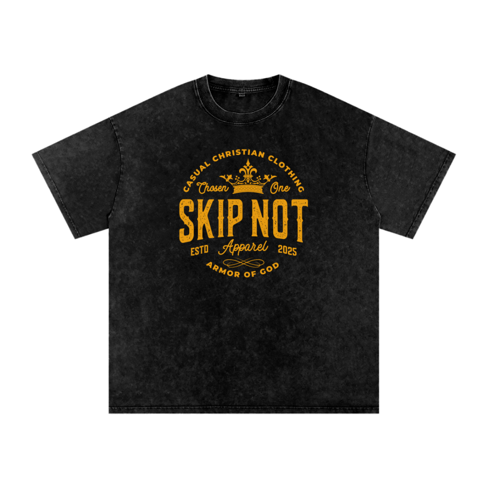 Skip Not Acid Wash Oversize T-Shirt - Image 12