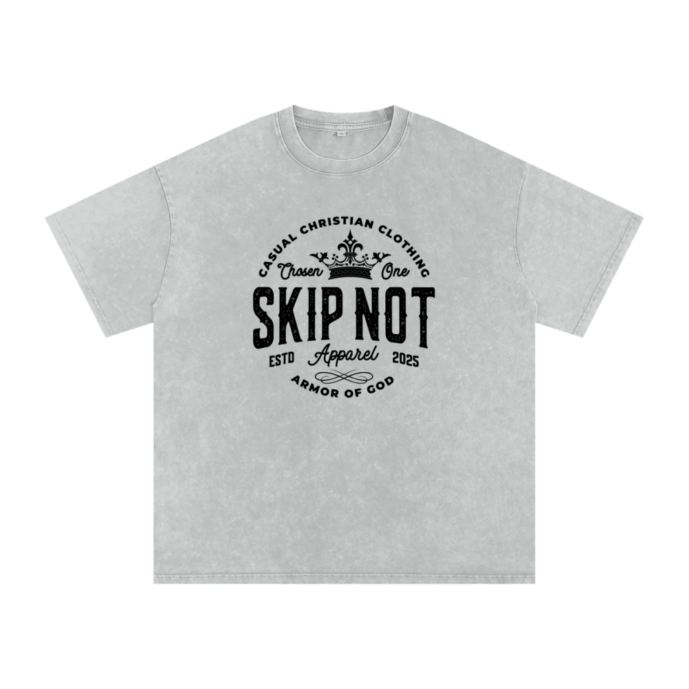 Skip Not Acid Wash Oversize T-Shirt - Image 4