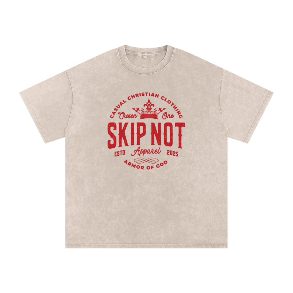 Skip Not Acid Wash Oversize T-Shirt - Image 2