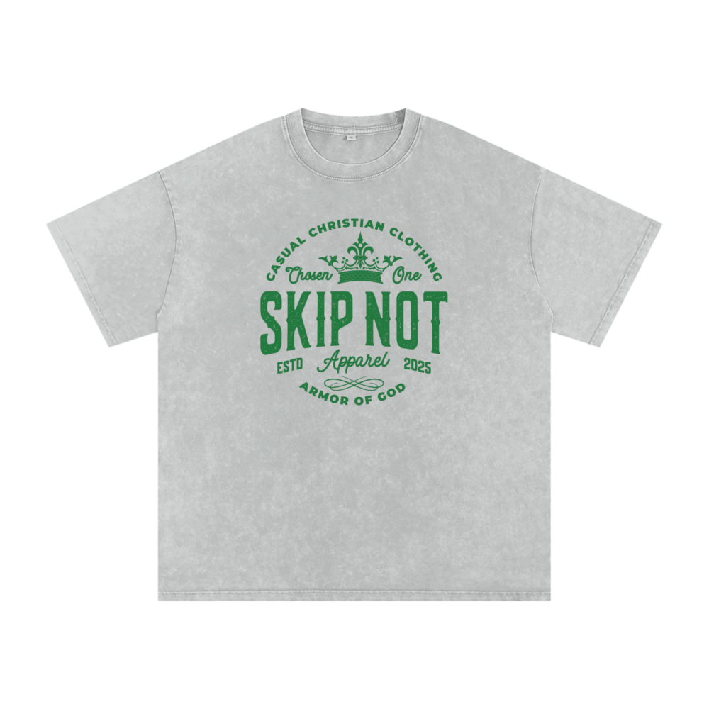 Skip Not Acid Wash Oversize T-Shirt - Image 6