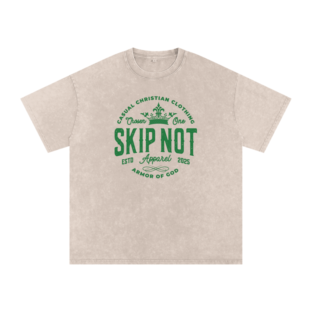 Skip Not Acid Wash Oversize T-Shirt - Image 4