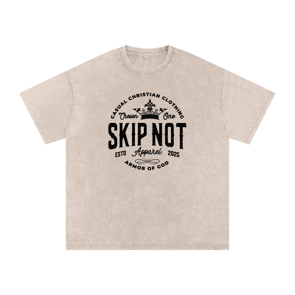 Skip Not Acid Wash Oversize T-Shirt - Image 2