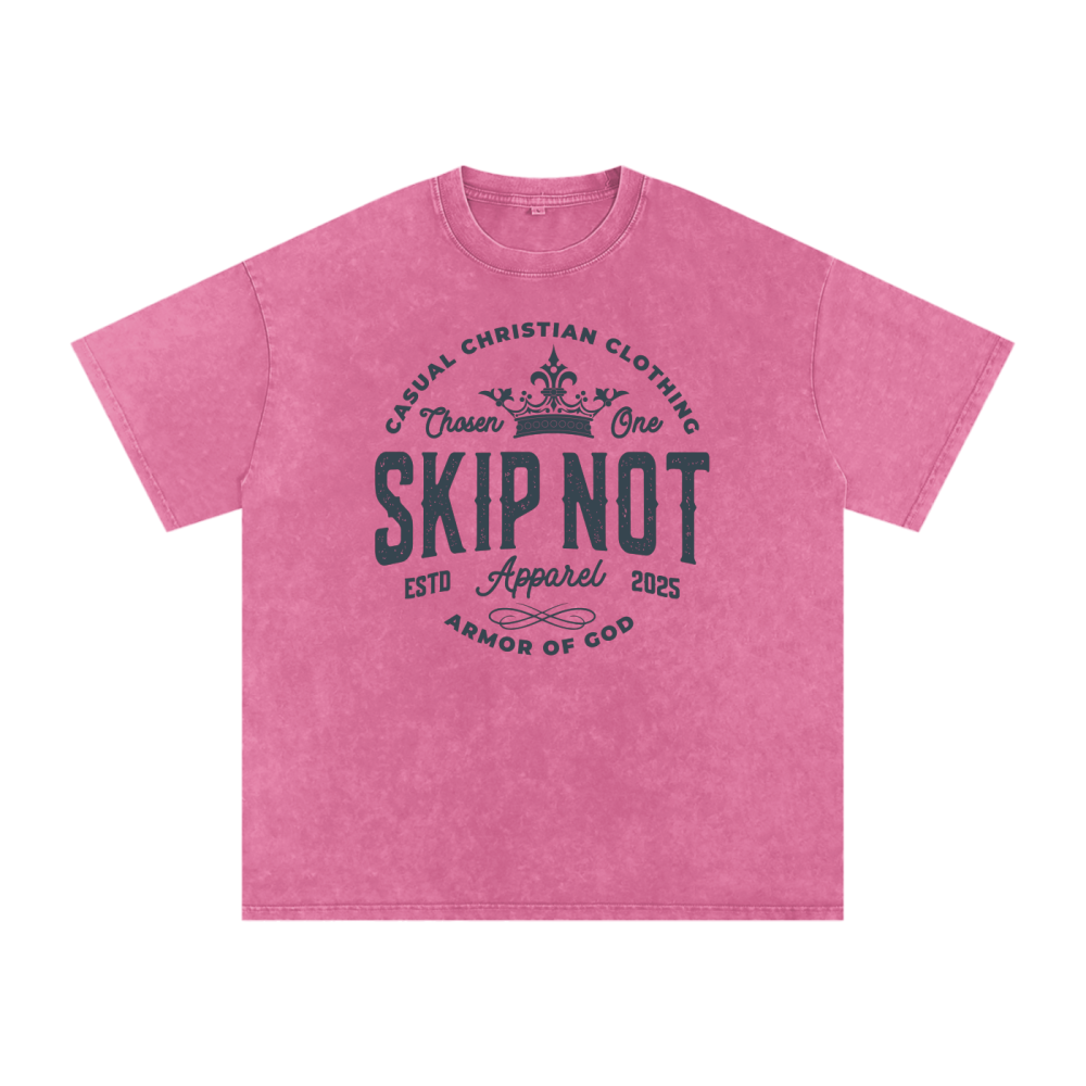 Skip Not Acid Wash Oversize T-Shirt - Image 8