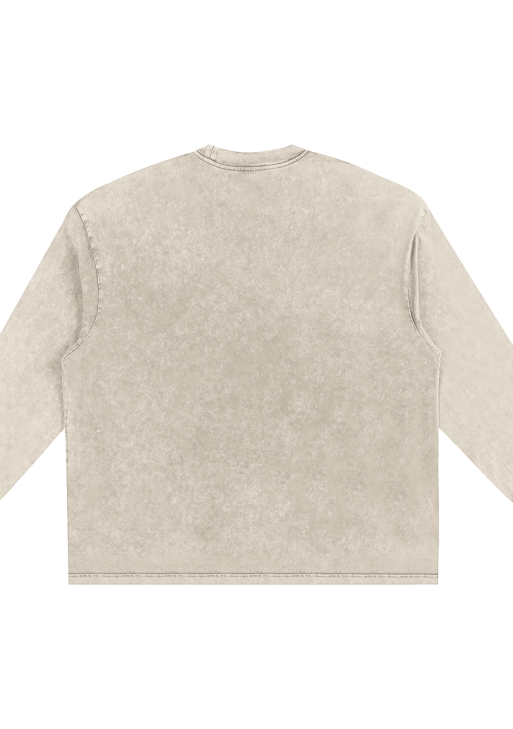 Skip Not Apparel Snow Washed Oversize Long Sleeve T-shirt